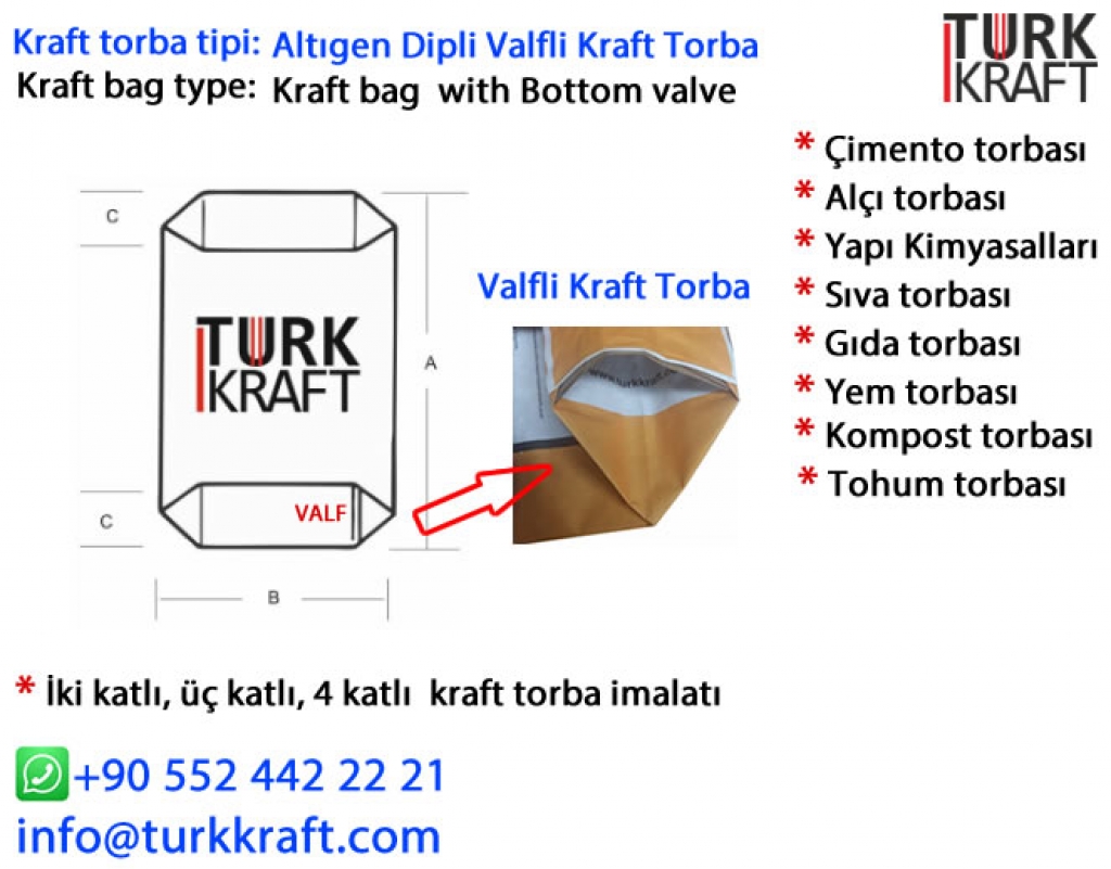 Kağıt Alçı Torbası Kraft Torba